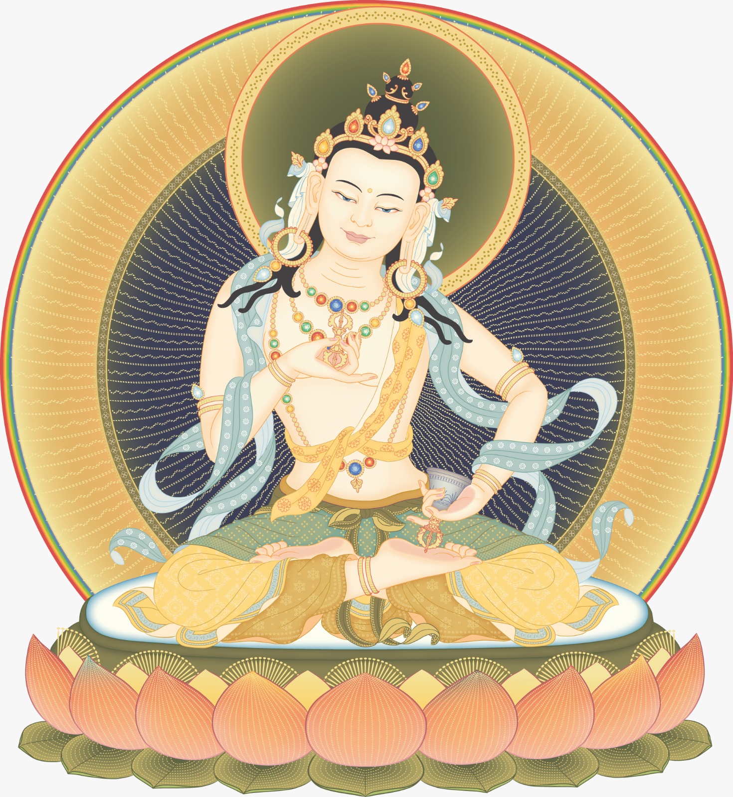 Meditación y recitación del Vajrasatva solitario